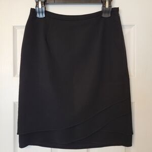 Ann Taylor Loft Black Scalloped Detail Skirt Size 4P